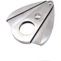 MINGZE Forma de gota de agua cortador de cigarro de acero inoxidable Super Sharp doble cuchillas Guillotina tijeras para…